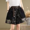 Summer Loose Big Pocket Casual Shorts Women High Waist Black Denim Short Pants Female Fashion Wide Leg Jeans