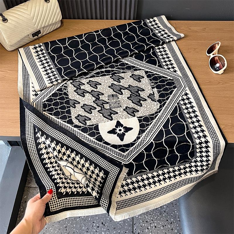 Ветер Модный Женский Теплый Шарф Осенний И Зимний Темперамент Элегантная Двусторонняя Шаль