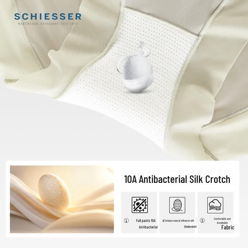 SCHIESSER Женские бесшовные трусы-слипы с высокой талией, 10A, антибактериальные