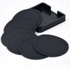 Tossow Silicone Coasters, Heat-Resistant, Non-Slip, for Tea, Tea, and Tea Pads, Set of 6 (Black)