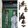 Witch On Broom Design Outdoor Decorative Bell Wall Mount Welcome Doorbell for Porch Decoration
