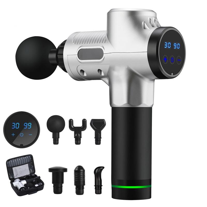 Электрический массажный пистолет, фасциальный пистолет, массажер для глубоких тканей шеи, тела, спины, расслабление, облегчение боли, упражнения