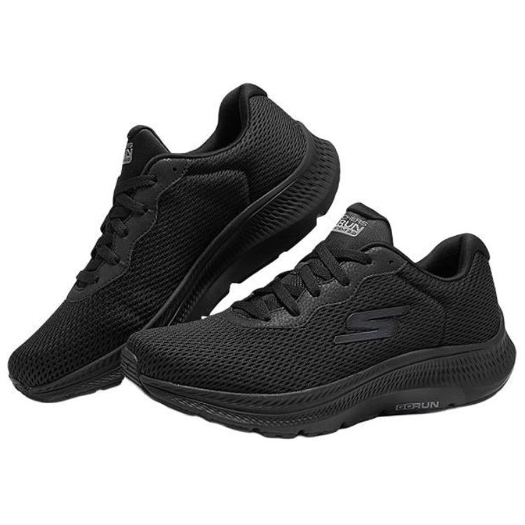 Skechers Go Run Постоянные Удобные Универсальные Модные Низкие Повседневные Беговые Кроссовки Мужские Сникерс Черный 220864-BBK