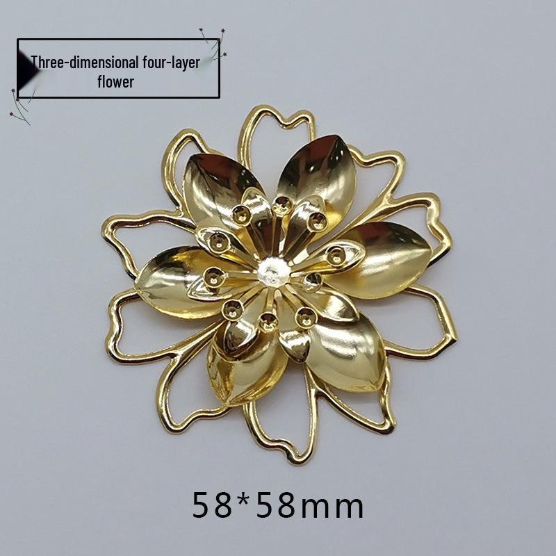 Luxury Gold Rhinestone Flower Pendant: DIY 3D Painting Frame