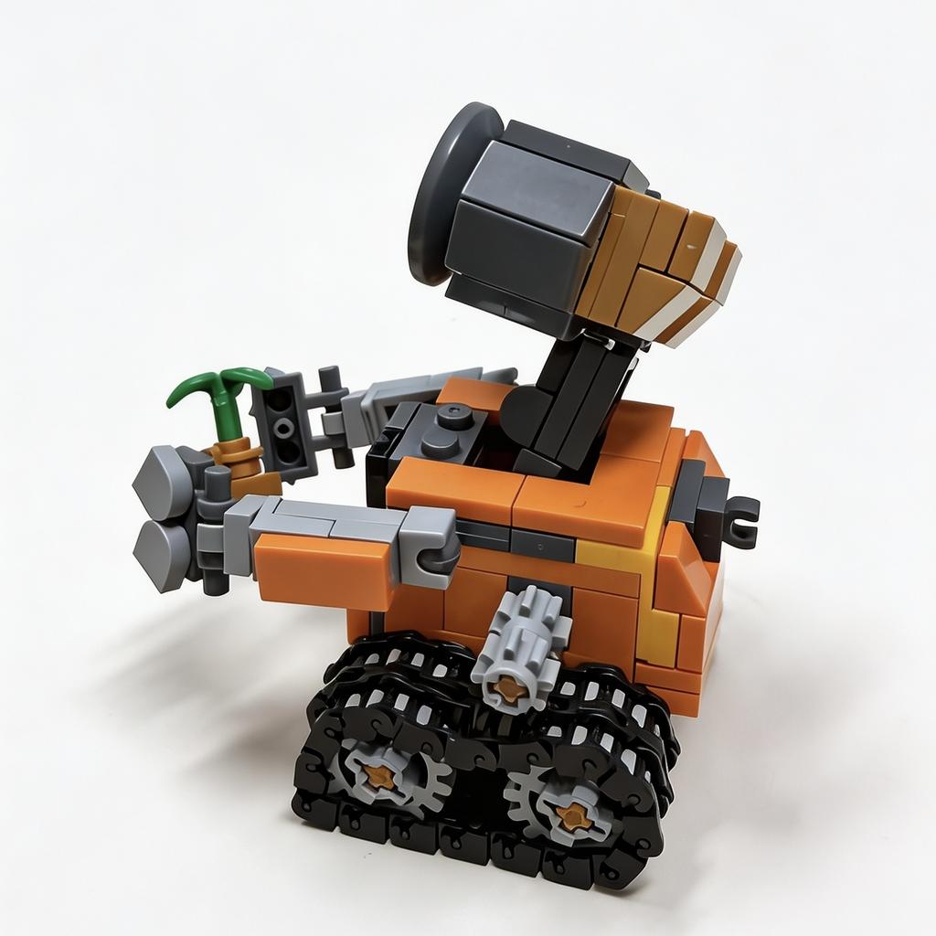 Мини-робот Moc Строительные блоки Игрушки 217 деталей Гусеничный бот Модель Классические блоки из фильмов Куклы Подарки для детей и взрослых
