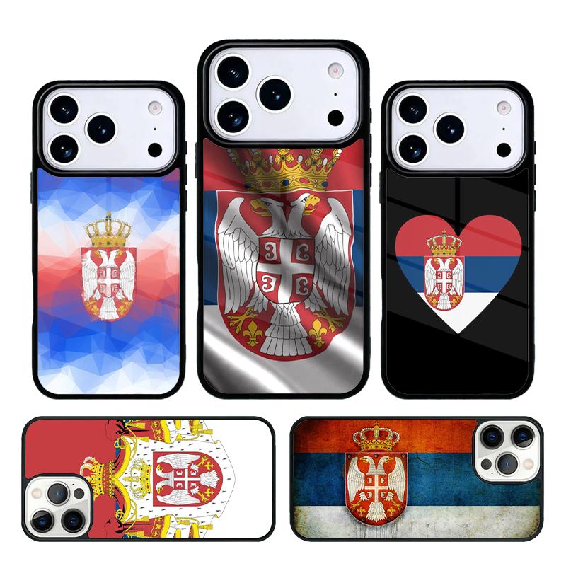 Флаг Сербии Сербский чехол для телефона Совместим с для IPhone 17air 16e 15 14 13 12 11Pro Max 17 Air