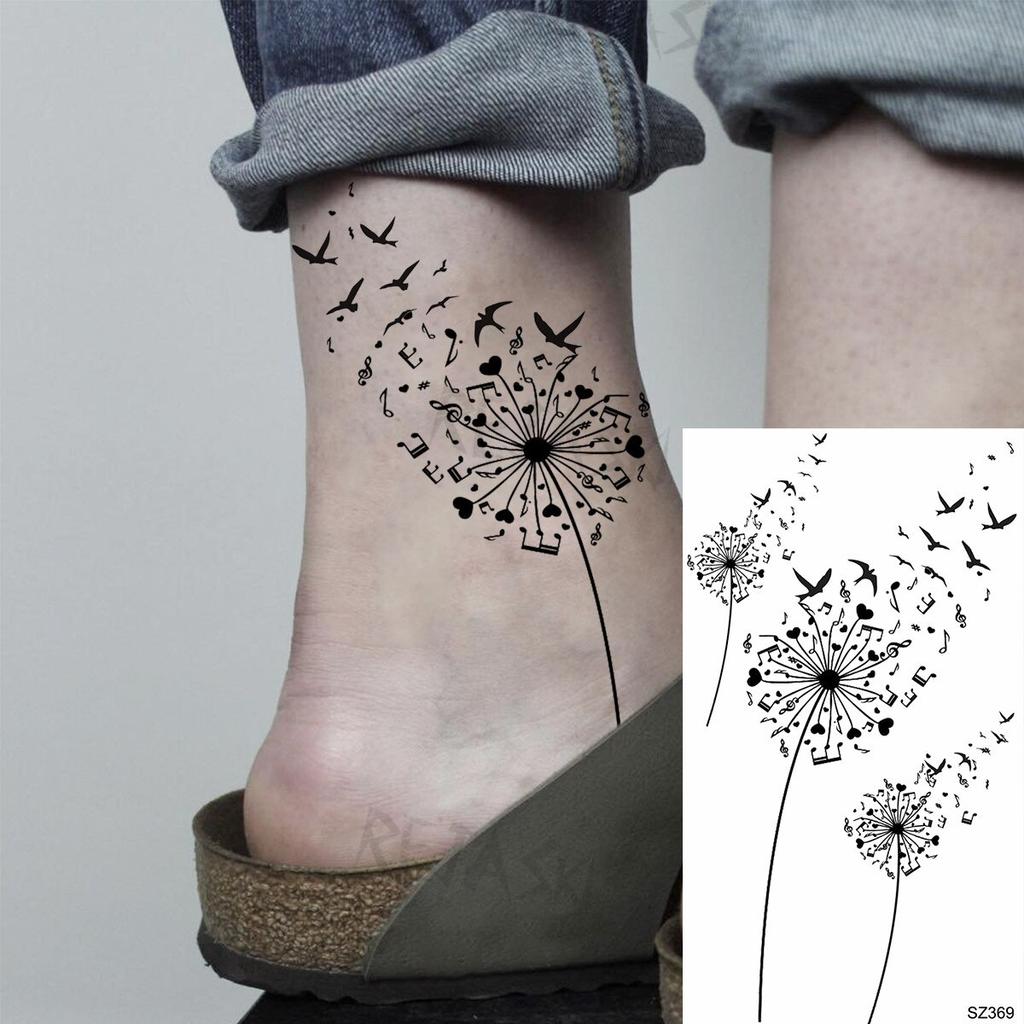 Hyacinth Daisy Temporary Tattoos For Women Girl Lavender Peony Fake Tattoo Sticker Daffodil Tulip Wrist Fashion Waterproof Tatoo