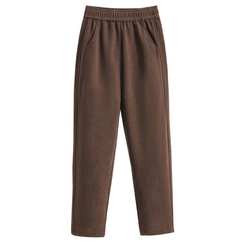 Dimanaf Осень-зима Большие размеры Женская одежда шаровары брюки большого размера Длинные брюки с эластичной талией Винтаж Повседневная женская свободная одежда 2025