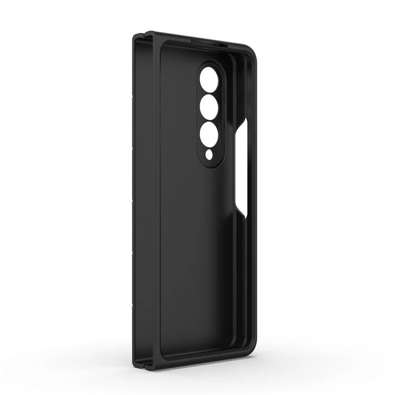 Для Samsung Galaxy Z Fold4 3 5 5g задняя крышка телефона чехол мягкий жидкий силикон против падения ударопрочный защитный чехол Funda Coque