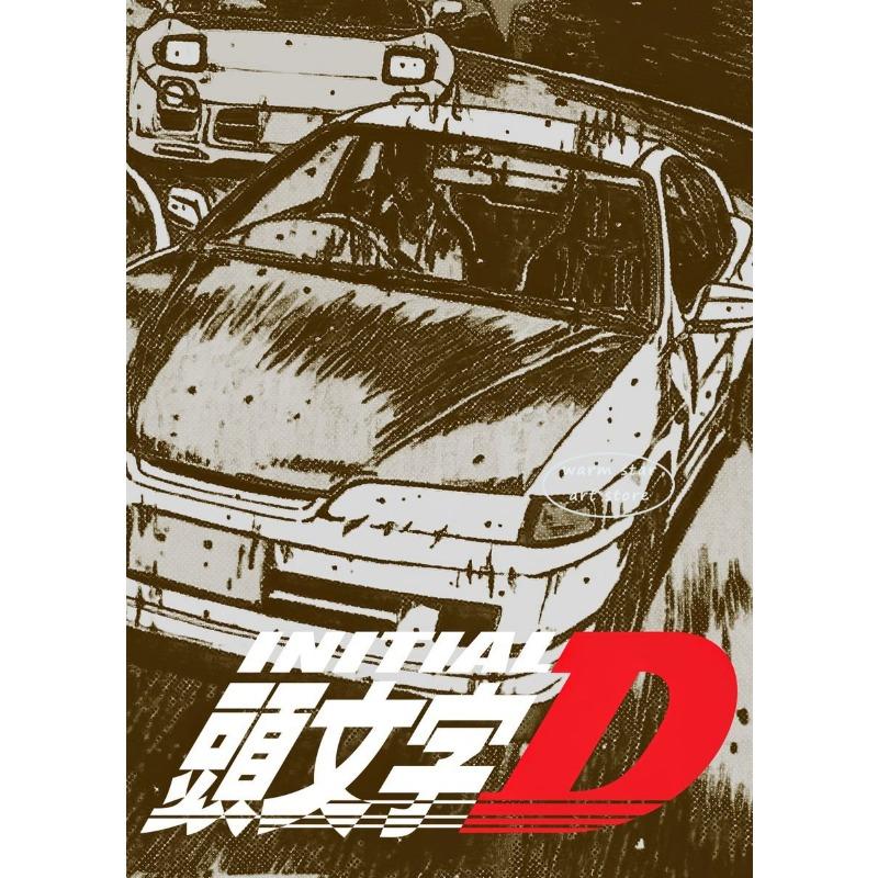Плакат Initial D Аниме Инициал Дрифт Автомобиль AE86 ТАКУМИ Jdm Автомобиль Настенное Искусство Каваи Декор Комнаты Качественная Холщовая Картина Украшение Дома