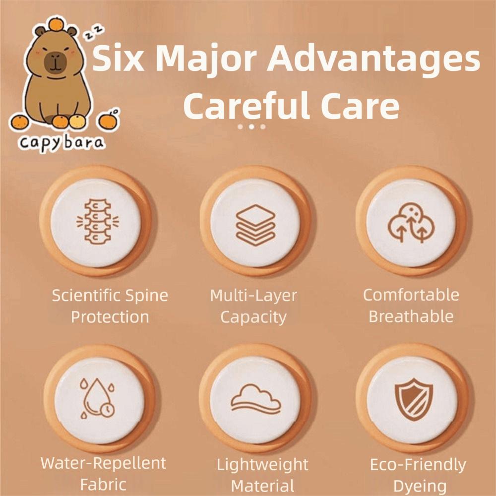 Мультяшный Капибара Детсадовский Рюкзак Легкий Детский Школьный Рюкзак для Девочек