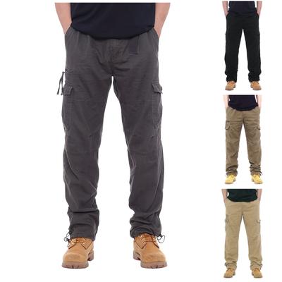 Мужские летние повседневные модные брюки-карго Мужские летние свободные однотонные брюки-карго