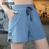 Plus Size Sports Shorts Women's Summer Running Yoga Pants Loose Fitness Midi Pants