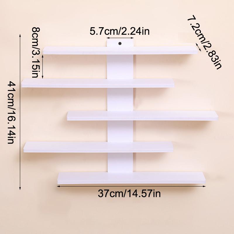 5-Tier Adjustable Wall-Mounted Display Shelf For Action Figures, Small Building Blocks & Collectibles - Modern Home Decor Storag