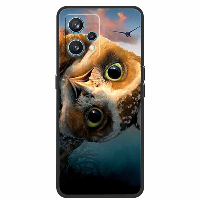 Чехол для Realme 9 RMX3521 Ударопрочный Мягкий силикон ТПУ Задняя крышка Для телефона Realme9 4G Чехлы Realme 9 6,4 дюйма Милый мультяшный чехол-сумка