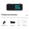 Car Head-up Display with Compass Plug and Play GPS Digital Speedometer Windshield Speed Projector Car Electronics Accessories