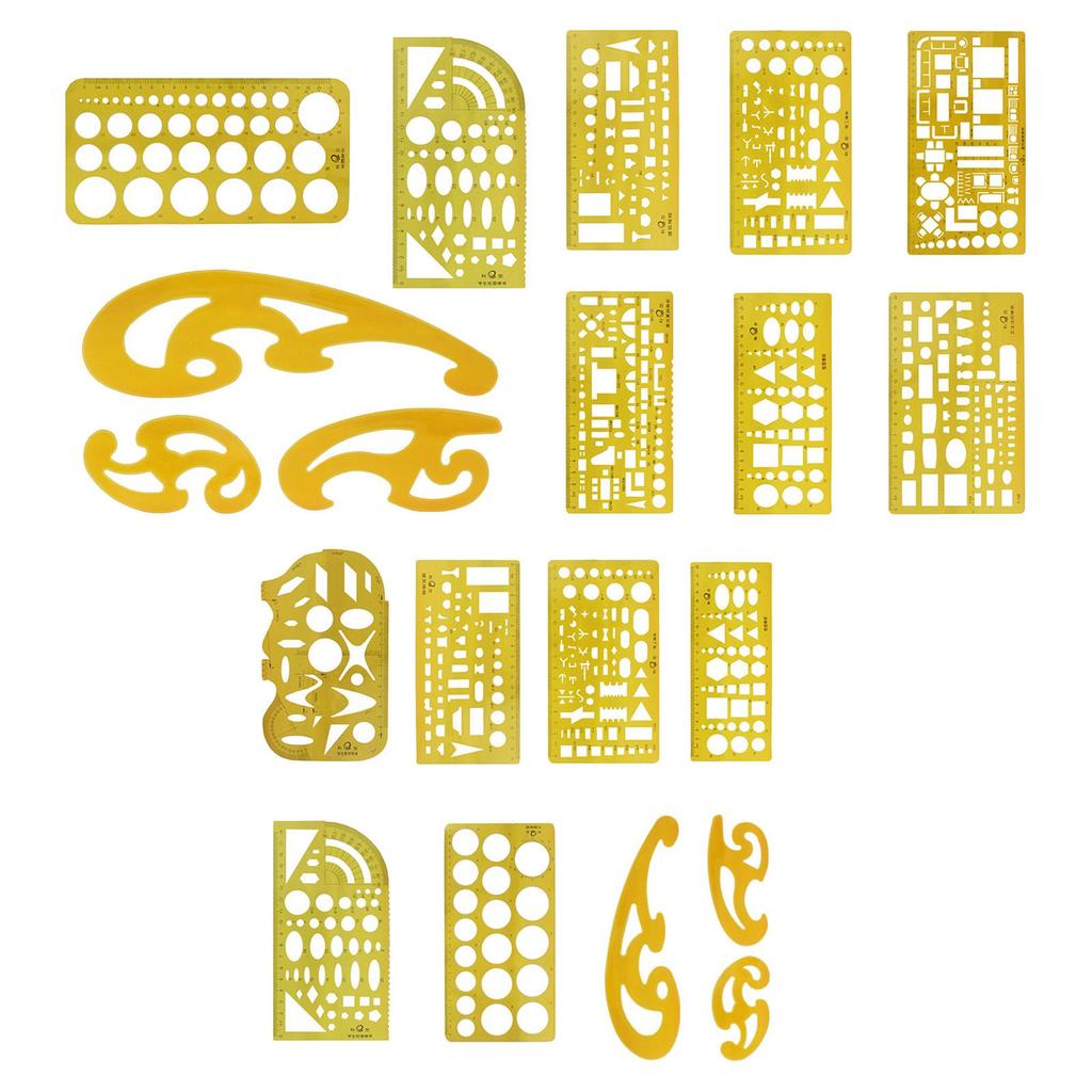 Landscape Templates Ruler Set Architecture Plastic Measuring Symbols Stencil Geometry Measuring Bathroom and Kitchen Floor