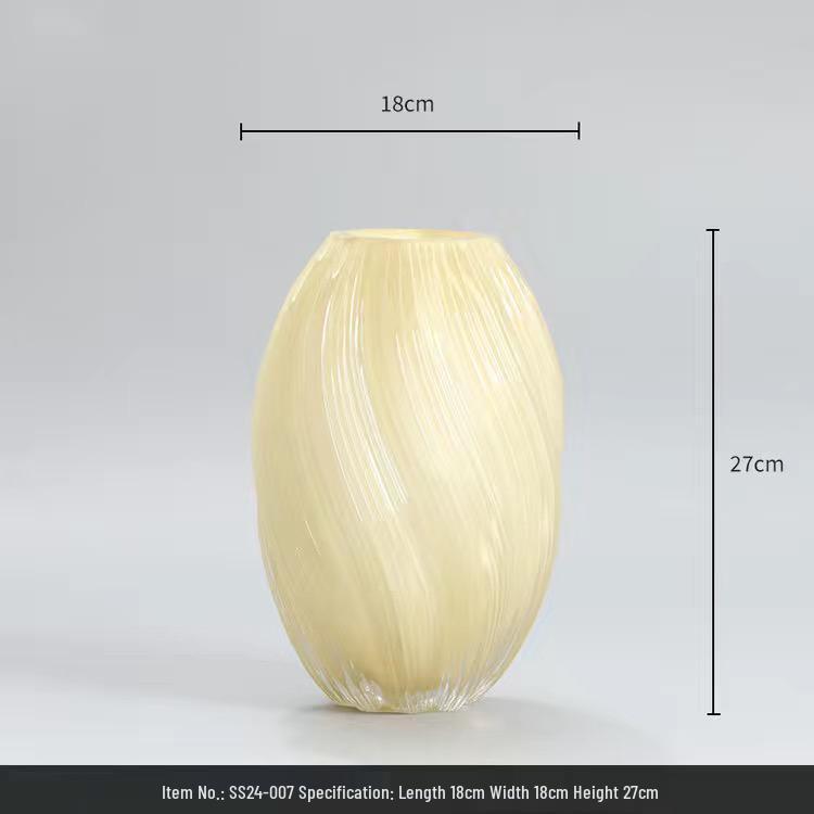 Стеклянная ваза для свежих или сухих цветов - Элегантный французский гидропонный домашний декор