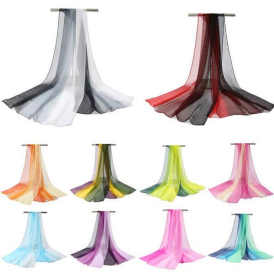 Silk Scarf Light Weight Practical Portable Women Chiffon Scarves for Daily Wear