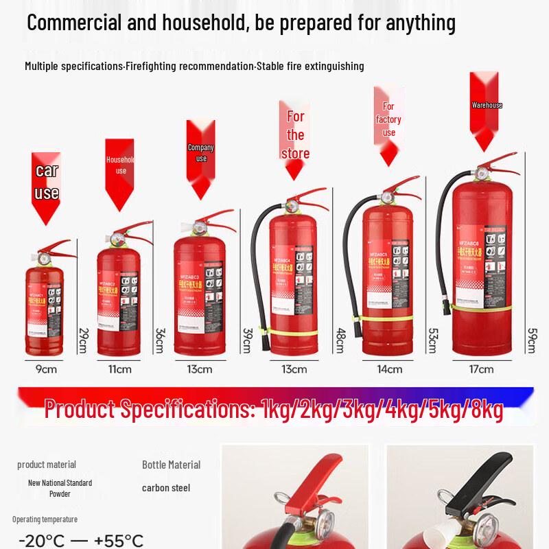 Miling Dry Powder Fire Extinguisher 4KG (2-Pack)