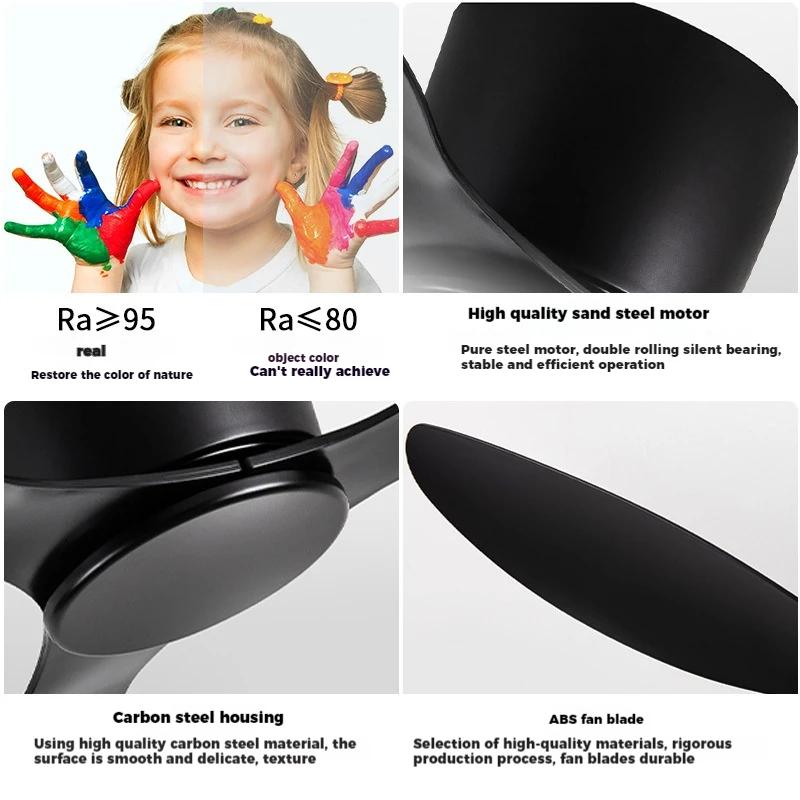 96-265 В современный светодиодный потолочный вентилятор с подсветкой 42 52 дюйма двигатель постоянного тока 6 скоростей электрический вентилятор с пультом дистанционного управления потолочные вентиляторы для низкого пола лампы