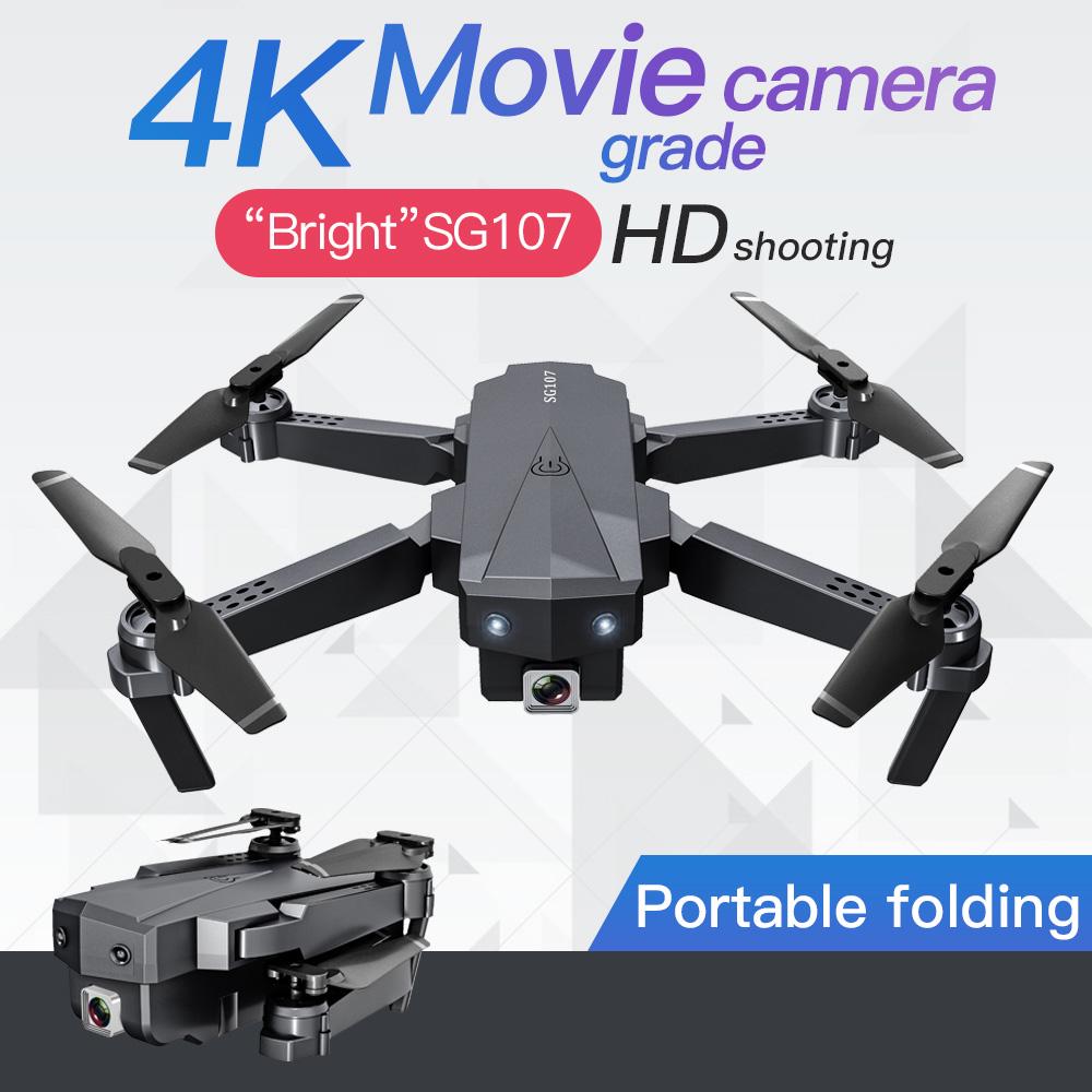 SG107 Складной мини-дрон с камерой 4K HD Крытый RC Quadcopter Управление через приложение с безголовым режимом