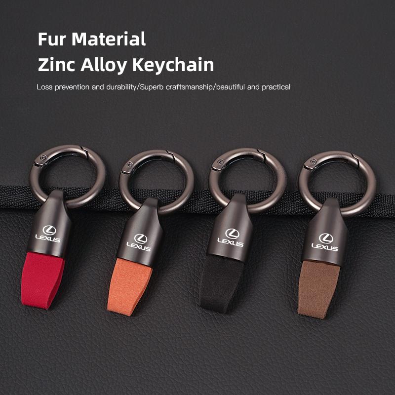Luxury Men Women Suede/Metal Key Chain Fashion Keychain Key Ring Holder For Lexus LS LC RZ IS350 ES300 GS350 CT200h GX460 LX570