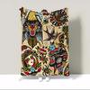 New School Tattoo Fluffy Soft Blankets Characters Funny Blanket Throw Decorative Sofa Blanket Oversized 200x300 Luxury Bedding