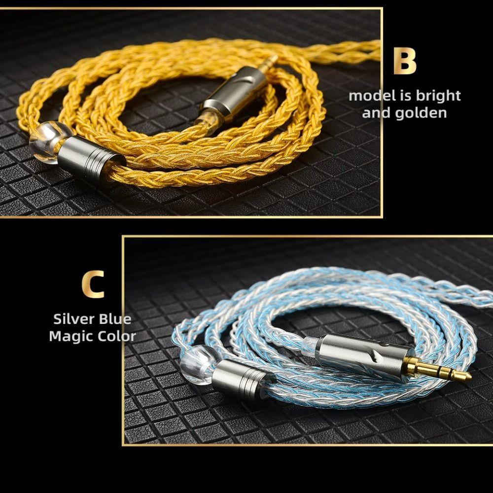Silver Plated KZ Earphone Cable Upgrade Cord KZ Wired Headphones For ZXN ZXT VK4
