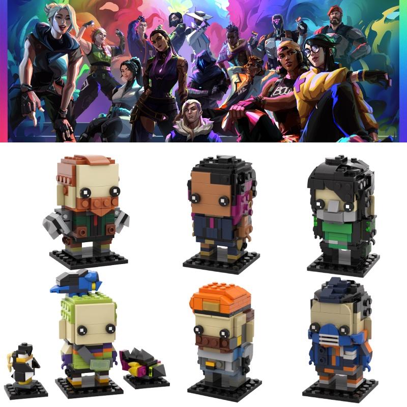 Gobricks Moc Valorant Контракт Голова Миниатюрная Фигурка Сборная Игрушка