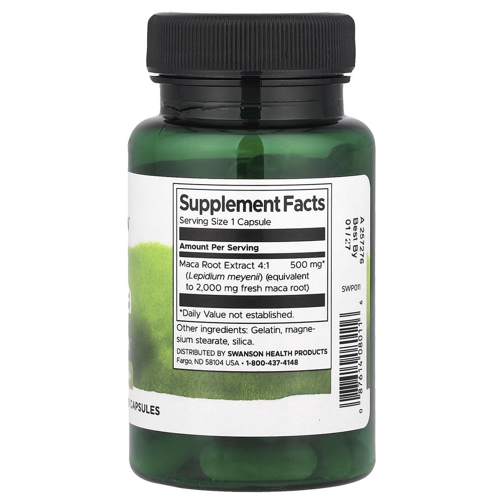 Swanson Мака, 500 мг, 60 капсул