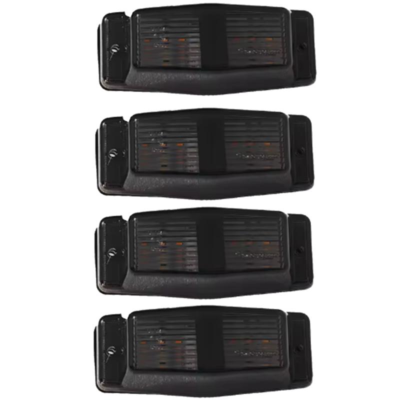 4 шт. Дымчато-белый Передний свет решетки радиатора Светодиодный габаритный фонарь Для Scania Volvo Man Benz Грузовик Грузовик Двойной гонщик Указатель поворота-A87Q