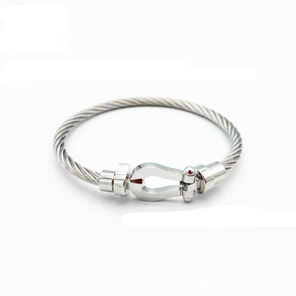 Подкова из нержавеющей стали плетеные браслеты простая магнитная застежка для мужчин