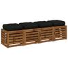 4 piece Seat Cushion Set VIANEN 4 pcs 100percent  Polyester Black