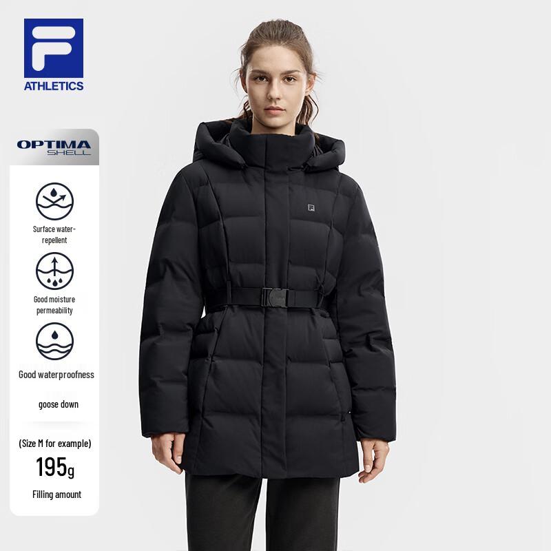 Fila Женская парка средней длины с капюшоном и гусиным пухом
