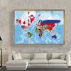 The World Map Non-woven Canvas Painting Creative Picture Wall Home Office School Supplies Decorative Poster