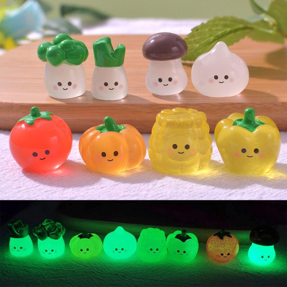Cute Simulation Luminous Vegetables Mini Fake Vegetables Home Kitchen Decorations