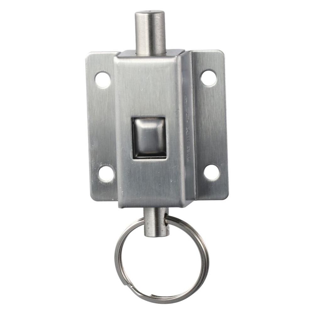 Sliver Elastic Insert 430 Stainless Steel Ring-Pull Durable Door Barrel Bolt Home