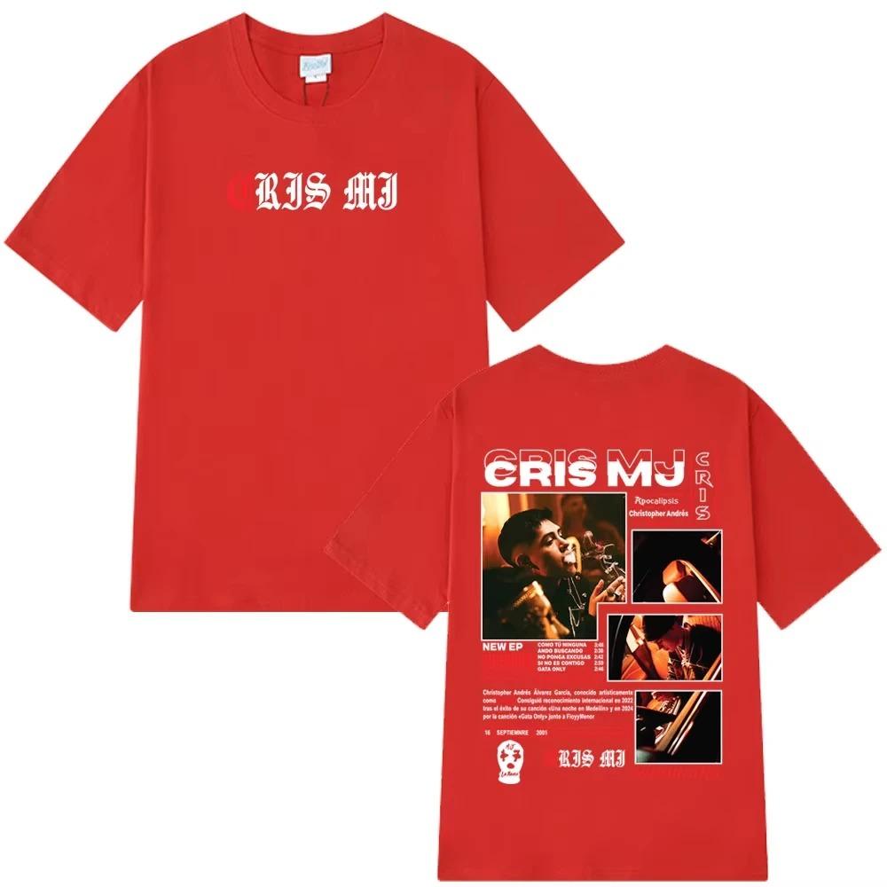 Unisex Women Fashion T-shirt Rapper CRIS MJ Album Tour 2026 Graphics T Shirt Summer Short-sleeved Cotton Hip-hop Punk T-shirts