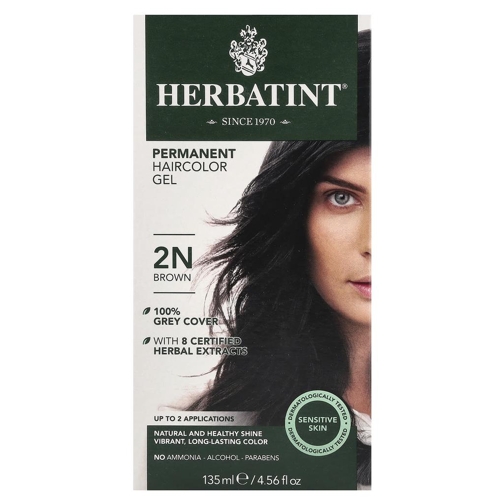 Herbatint Permanent Color Gel, 2N, Brown, 4.56 Fl Oz (135 Ml)