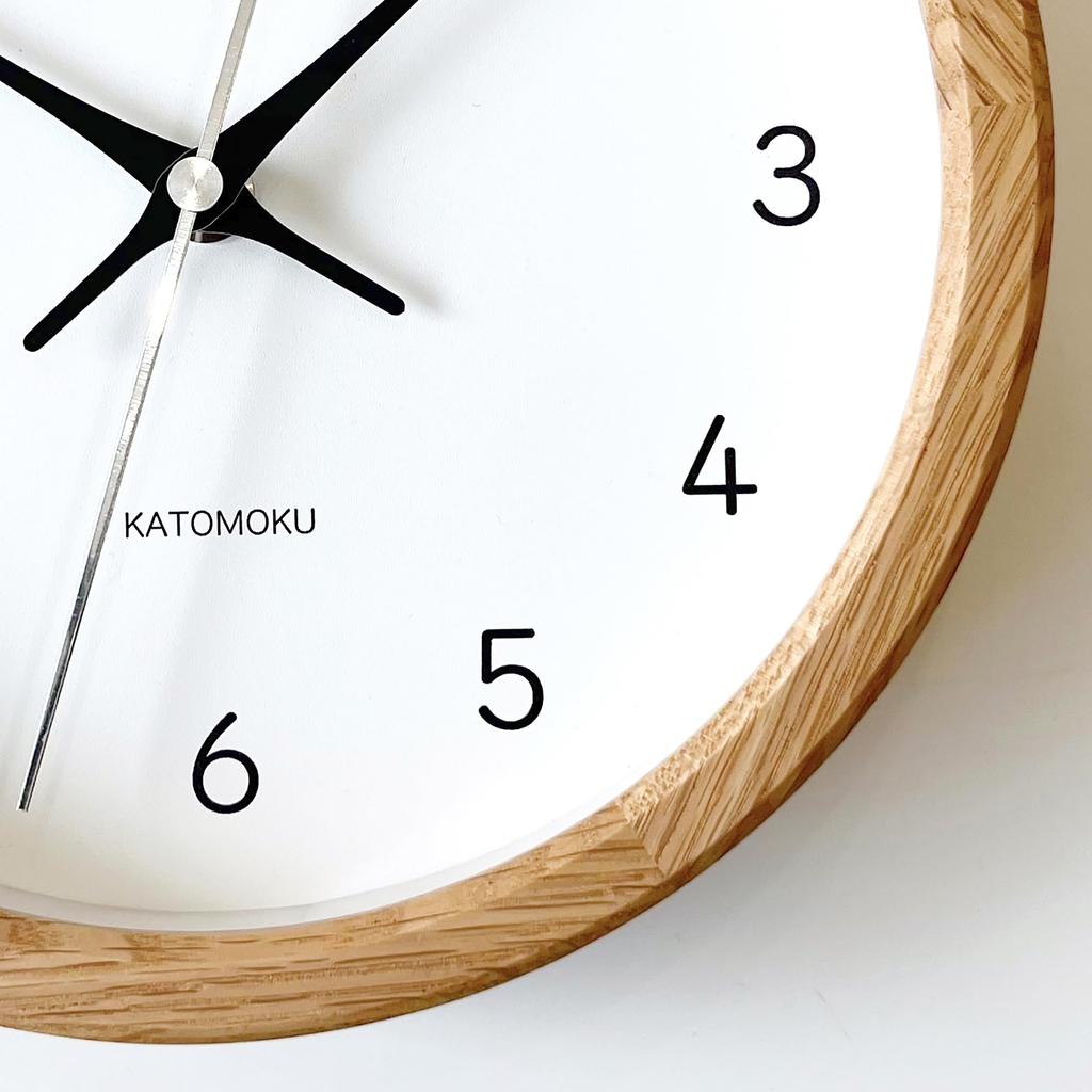 KATOMOKU Muku Clock 13 Oak Wall Clock Continuous Second Hand km-130OARC 220mm (Radio Clock)