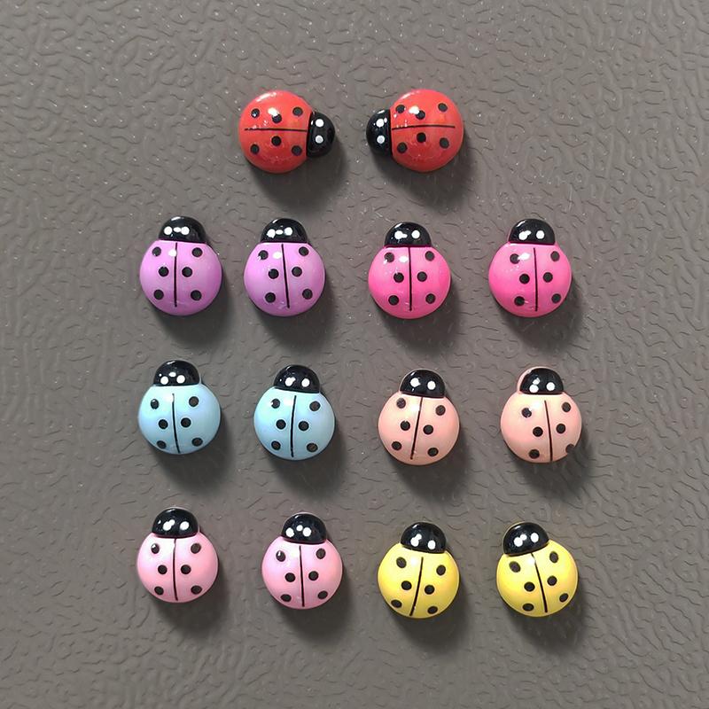 10 шт. разноцветных магнитов на холодильник с божьей коровкой, домашний декор, креативные магнитные наклейки с надписями, магнитные украшения