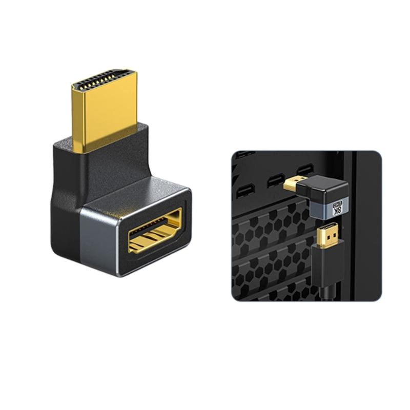 8K HDMI2.1 Адаптер с позолоченным портом и алюминиевым корпусом для стабильной передачи сигнала и долговечности