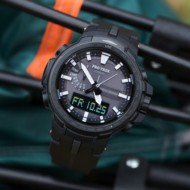 Casio Мужские часы PRO TREK Черные PRW-6100Y-1BPRD