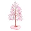 Rose Quartz Heart Base Feng Shui Gemstone Bonsai Tree with Healing Crystals - Showpiece Home & Office Décor – Housewarming Gift