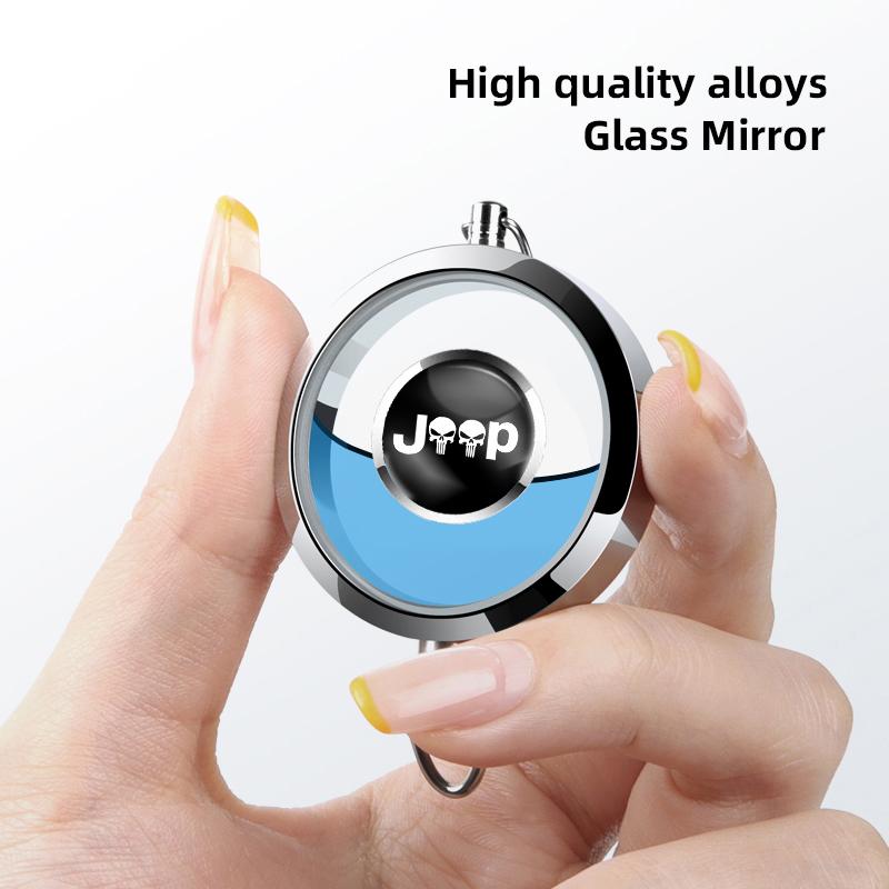 For Jeep Car Perfume Pendant Air freshener Hanging perfume Empty bottle Car rearview mirror Metal lace pendant car decoration AJP1