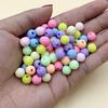 8-16mm 5-50Pcs Jewelry Accessories Round Bracelet Necklace Making Acrylic Loose Beads DIY Materials Fashion Solid Color
