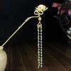 Жемчужная кисточка светодиодная палочка для волос цветок лотоса ханьфу заколка для волос модный фонарь шпилька для волос женская/девочка