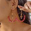 Handmade Polymer Clay Santa Claus Dangle Earrings For Women Cute 3D Cartoon Santa Drop Earring New Year Party Holiday Jewelry