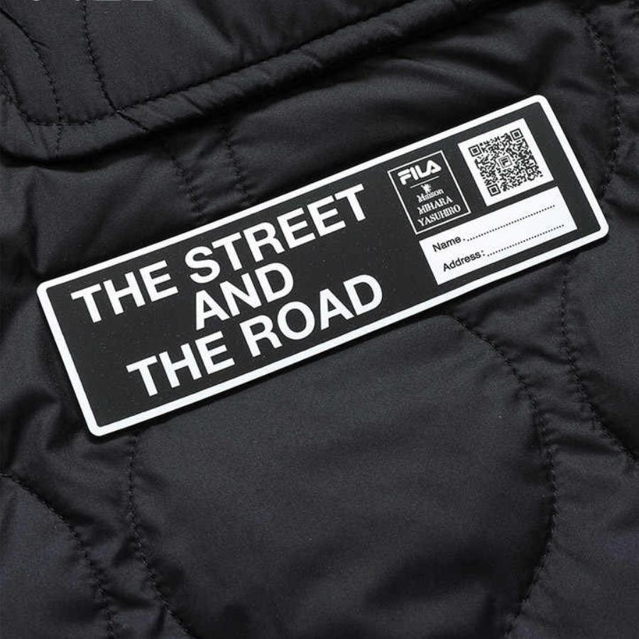 Fila X Mihara Yasuhiro Collaboration Series Faux Two-Piece Cotton Jacket Men Jacket Black F11M143901F-BK